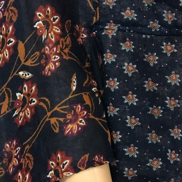 Floral Drop Back Open Front Wrap - Picture 5 of 6